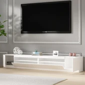 T008 Arya Işıklı Tv Sehpası SET Parlak Beyaz - 3