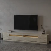 T008 Arya Işıklı Tv Sehpası SET Traverten - 6