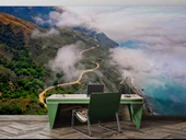 Dağ, Bulut ve Gökyüzü Manzaralı Duvar Kağıdı thumbnail 4