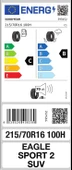 Goodyear 235/45R18 98Y Eagle Sport 2 UHP XL FP Oto Yaz Lastiği (Üretim:2023) thumbnail 2