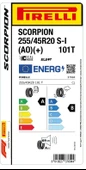 Pirelli 255/45R20 101T Scorpion Seal Inside (AO) (+) Elect Oto Yaz Lastiği (Üretim: 2023) - 2