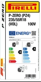 Pirelli 235/55R18 100V P Zero (VOL) (PZ4) Oto Yaz Lastiği (Üretim: 2024) thumbnail 2