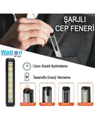 TYPE-C GİRİŞLİ MIKNATISLI ŞARJLI CEP FENERİ WATTON WT-333 - 1