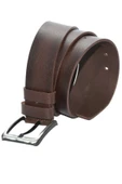 Kahverengi Hakiki Deri Düz Renk 4.5 Cm.lik Spor Kemer - Tek Katmanlı Manda Derisi - 509-düz-21sb - 3