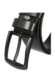 Siyah Suni Deri Düz Renk 4.5 Cm.lik Spor Kemer - 4500-düz - 2