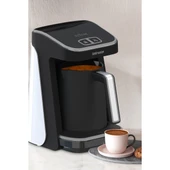 GOLDMASTER KIVAM 8380EB BEYAZ SİLVER GENİŞ HAZNELİ AKILLI YERLEŞTİRME PATENTLİ TÜRK KAHVE MAKİNESİ - 1