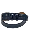 Siyah Rugan Suni Deri Yarım Desenli 4 Cm.lik Klasik Kemer - 7400-901-22kx - 4