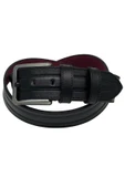 Kahverengi Suni Deri Dikişli Model 4.5 Cm.lik Spor Kot Kemer - 4513-61-22ks - 8