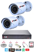 FURY 2 Li Gece Renkli Görüş Güvenlik Kamerası Full Hd-Su Geçirmez Güvenlik Kamerası Seti 320GB thumbnail 2