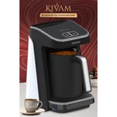 GOLDMASTER KIVAM 8380EB BEYAZ SİLVER GENİŞ HAZNELİ AKILLI YERLEŞTİRME PATENTLİ TÜRK KAHVE MAKİNESİ - 2