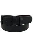 Siyah Suni Deri Dikişli Model 4 Cm.lik Spor Kemer - 7000-düz thumbnail 2