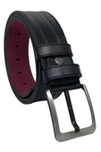 Kahverengi Suni Deri Dikişli Model 4.5 Cm.lik Spor Kot Kemer - 4513-61-22ks - 10
