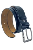 Siyah Rugan Suni Deri Yarım Desenli 4 Cm.lik Klasik Kemer - 7400-901-22kx - 1