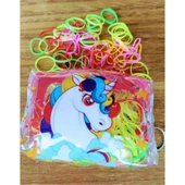 Pony Unicorn Çantalı Bebek Lastik Toka - Perma Renkli Lastik Toka - 2