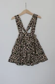 Kız Çocuk Helen Leopar Askılı Kat Kat Bağlama Jile Elbise thumbnail 2