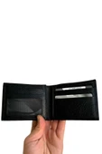 Siyah Hakiki Deri Yatay Model Klasik Erkek Cüzdan - SD3012 thumbnail 3