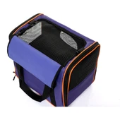 Brave Paws Kedi Köpek Taşıma Çantası Kare Model Yırtılmaz Plastik Fileli (MOR) - 4