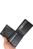 Siyah Hakiki Deri Yatay Model Klasik Erkek Cüzdan - Sd9013 thumbnail 7