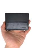 Siyah Hakiki Deri Yatay Model Klasik Erkek Cüzdan - Sd9013 thumbnail 5