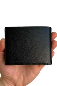 Siyah Hakiki Deri Yatay Model Klasik Erkek Cüzdan - SD3012 thumbnail 2