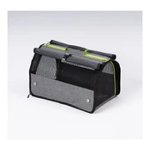 Brave Paws Perdeli Flybag Plastik Yırtılmaz Fileli Kedi ve Köpek Taşıma Çantası Havayolu Çantası (GRİ) - 2