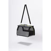 Brave Paws Perdeli Flybag Plastik Yırtılmaz Fileli Kedi ve Köpek Taşıma Çantası Havayolu Çantası (GRİ) - 4