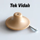 Bohem Plastik Dış Bükey Kulp Açık Ceviz Renk Mobilya Mutfak Dolap Dolabı Çekmece Kulpu Kulbu thumbnail 7