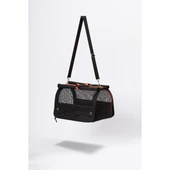 Brave Paws Perdeli Flybag Plastik Yırtılmaz Fileli Kedi ve Köpek Taşıma Çantası Havayolu Çantası (SİYAH) - 5