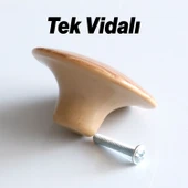 Bohem Plastik Dış Bükey Kulp 10 ADET Açık Ceviz Renk Mobilya Mutfak Dolap Dolabı Çekmece Kulpu Kulbu thumbnail 6