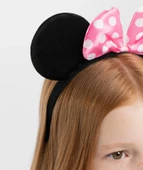 Pembe Fiyonklu Minnie Mouse Tacı Mini Kulak - 1
