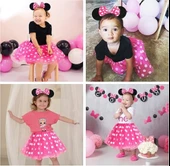 Pembe Fiyonklu Minnie Mouse Tacı Mini Kulak - 5