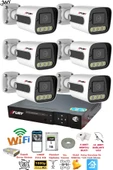 FURY 6 Kameralı Set Full HD Gece Renkli Görüş - Cepten İzle - Su Geçirmez Güvenlik Kamerası Seti 1TB - 2