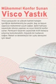 Kolajen Kumaş Boyun Destekli Visco Parçacıklı Fermuarlı Kılıflı Antialerjik Ortopedik Visco Yastık 40x65 Cm - 5
