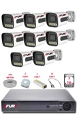 FURY 8 Kameralı Set Full HD Gece Renkli Görüş-Cepten İzle - Su Geçirmez Güvenlik Kamerası Seti 1TB thumbnail 2