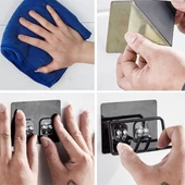 Fön Makine Askısı Siyah Yapışkanlı Fön Makine Tutucu  GO50602928790 thumbnail 4