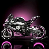 BUILDING BLOKS 1:5 CYBER YARIŞ MOTORSİKLETİ 6+ YAŞ 1985 PARÇA YAPI BLOK HEDİYELİK OYUNCAK - 1