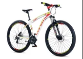 Corelli Dusty 2.0 HD Fren Shimano 21 Vites 26 Jant Dağ Bisikleti Beyaz Yeşil Kırmızı 18 Kadro - 1