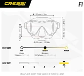 Cressi F1 Frameless Silver Yetişkin Dalış Maskesi - 3