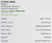 LUTİAN LT701G-2500 - 195 BAR Elektrikli Yüksek Basınçlı Araba Yıkama Makinası 2500 Watt - 2