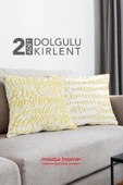 Moda Home Bedding Kırlent,Dolgulu kırlent,baskılı Kırlent,dekorasyon Kırlent(2 Adet) set2 - 3
