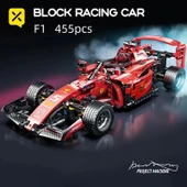 F1 FORMULA YARIŞ ARACI 6+ YAŞ 455 PARÇA PULL BACK ÇEK BIRAK  YAPI BLOK HEDİYELİK OYUNCAK - 2