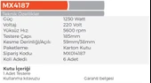 MAX EXTRA MX4187 Elektrikli Dairesel Testere Makinası 185mm - 2
