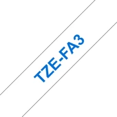 Brother TZE-FA3 P-TTOUCH Tekstil Ütü Bandı Beyaz Üzeri Mavi - 4