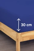 Upstyle Penye Lastikli Çarşaf Pamuklu Jersey Tek Kişilik 100x200cm Lacivert - 2