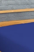 Upstyle Penye Lastikli Çarşaf Pamuklu Jersey Tek Kişilik 100x200cm Lacivert - 3