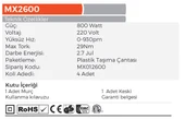 MAX EXTRA MX2601 Elektrikli SDS Plus Kırıcı Delici 790 Watt - 2.7 Jul - 2