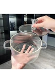 1,5 Litre Borosilikat Isıya Dayanıklı Pinterest Stil Cam Tencere Minimalist Tencere Mutfak Pişirme - 1