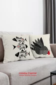 Moda Home Bedding Kırlent,Dolgulu kırlent,baskılı Kırlent,dekorasyon Kırlent(2 Adet) set10 - 4