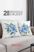 Moda Home Bedding Kırlent,Dolgulu kırlent,baskılı Kırlent,dekorasyon Kırlent(2 Adet) set12 - 3