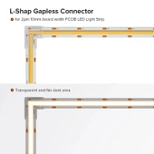 4 adet şeffaf L şekli kapak konnektörleri 2pin FCOB 8mm LED şerit işıklar lehimsiz bağlantı - 3